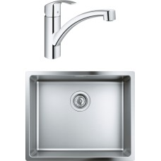 Комплект  Мойка кухонная Grohe K700U 31574SD0 + Смеситель Grohe Eurosmart 30260002 для кухонной мойки 
