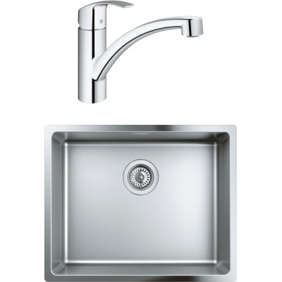 Комплект  Мойка кухонная Grohe K700U 31574SD0 + Смеситель Grohe Eurosmart 30260002 для кухонной мойки
