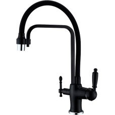 Смеситель Zorg Sanitary ZR 342-6 YF Black для кухонной мойки 