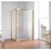 Душевой уголок Vegas Glass ZP+ZPV 140*70 09 02 профиль золото, стекло шиншилла
