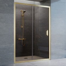 Душевая дверь в нишу Vegas Glass ZP 135 09 05 профиль золото, стекло бронза 