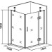 Душевой уголок Good Door Saturn WTW+SP правый 140х100х185 см