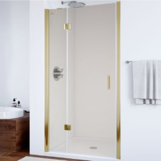 Душевая дверь в нишу Vegas Glass AFP 110 09 05 L вход 73 см, профиль золото, стекло бронза 