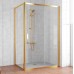 Душевой уголок Vegas Glass ZP+ZPV 140*70 09 01 профиль золото, стекло прозрачное