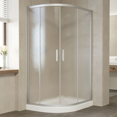 Душевой уголок Vegas Glass ZS-F 110*80 07 02 профиль матовый хром, стекло шиншилла