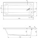 Акриловая ванна Cezares Plane Solo Mini 170x70