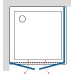 Душевой уголок GuteWetter Practic Square GK-402 левая 90x90 см стекло бесцветное, профиль матовый хром