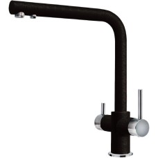 Смеситель Zorg Sanitary ZR 348 YF хром, черный металл, для кухонной мойки 