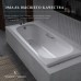 Чугунная ванна Vinsent Veron Concept 140x70x42 с дугообразными ручками цвет никель