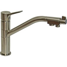 Смеситель Zorg Sanitary ZR 401 KF nickel для кухонной мойки 