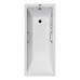 Чугунная ванна Vinsent Veron Square 170x75x45 с квадратными хромированными ручками и антискользящим покрытием