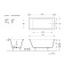 Чугунная ванна Vinsent Veron Square 140x70x45
