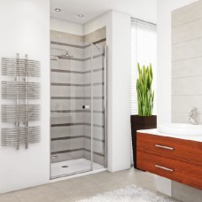 Душевая дверь в нишу GuteWetter Trend Door GK-862BP левая 110 см стекло бесцветное Two, профиль хром 