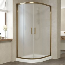 Душевой уголок Vegas Glass ZS-F 100*90 05 10 профиль бронза, стекло сатин 