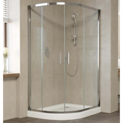 Душевой уголок Vegas Glass ZS-F 110*100 08 01 профиль глянцевый хром, стекло прозрачное