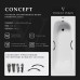 Чугунная ванна Vinsent Veron Concept 140x70x42 с дугообразными черными матовыми ручками