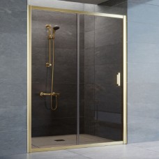 Душевая дверь в нишу Vegas Glass ZP 150 09 05 профиль золото, стекло бронза 