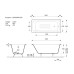 Чугунная ванна Vinsent Veron Kingston 180x80x50 с антискользящим покрытием