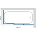 Шторка на ванну GuteWetter Practic Part GV-413 правая 170x90 см стекло бесцветное, профиль матовый хром