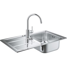 Комплект Grohe Concetto 31570SD0 Мойка кухонная K400 31566SD0 + Смеситель Concetto 32663001 для кухонной мойки 