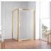 Душевой уголок Vegas Glass ZP+ZPV 120*90 09 10 профиль золото, стекло сатин