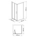 Душевой уголок без поддона BandHours Snow/Side-Glass 810 100x80