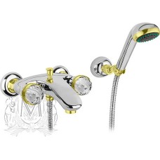 Смеситель Migliore Axo Swarovski ML.AXO-602F CrDo для ванны с душем 