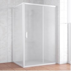 Душевой уголок Vegas Glass ZP+ZPV 140*80 01 10 профиль белый, стекло сатин 