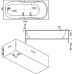 Акриловая ванна Bas Нептун 170x70 на ножках