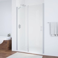 Душевая дверь в нишу Vegas Glass EP-F-1 115 07 01 L профиль матовый хром, стекло прозрачное 