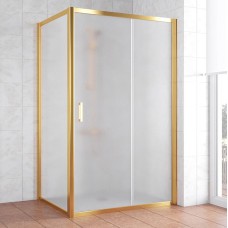 Душевой уголок Vegas Glass ZP+ZPV 130*70 09 10 профиль золото, стекло сатин 