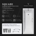 Чугунная ванна Vinsent Veron Square 140x70x45 с квадратными ручками оружейная сталь и антискользящим покрытием