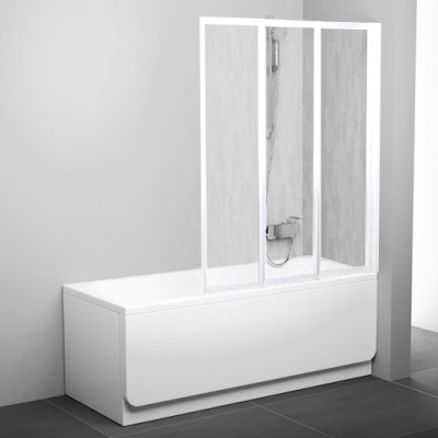 Шторка на ванну Ravak VS3 115 Rain, профиль белый