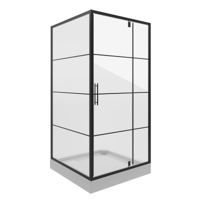Душевое ограждение Niagara NG-0280-08 BLACK 80x80