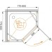 Душевой уголок Cezares Crystal-S-P-1-80-C-Cr-R