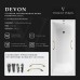 Чугунная ванна Vinsent Veron Devon 190x80x45 с квадратными золотыми ручками и антискользящим покрытием