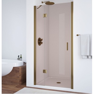Душевая дверь в нишу Vegas Glass AFP 110 05 05 L профиль бронза, стекло бронза