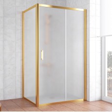 Душевой уголок Vegas Glass ZP+ZPV 100*80 09 10 профиль золото, стекло сатин 