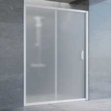 Душевая дверь в нишу Vegas Glass ZP 140 01 10 профиль белый, стекло сатин 