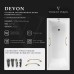 Чугунная ванна Vinsent Veron Devon 170x70x45 с квадратными золотыми ручками и антискользящим покрытием
