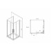 Душевое ограждение Abber Schwarzer Diamant AG02090BH-S90B 90x90