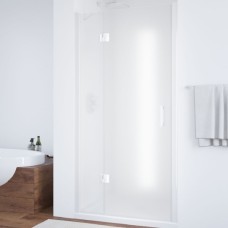 Душевая дверь в нишу Vegas Glass AFP 120 01 10 L профиль белый, стекло сатин 