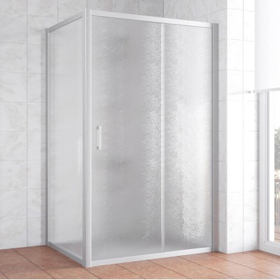 Душевой уголок Vegas Glass ZP+ZPV 120*70 07 02 профиль матовый хром, стекло шиншилла