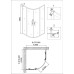 Душевое ограждение Niagara NG-6406-08 GOLD 90x90