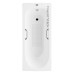 Чугунная ванна Vinsent Veron Soissons 170x70x42 с квадратными хромированными ручками и антискользящим покрытием