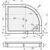 Поддон для душа Эстет Омега R 100x80