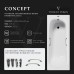 Чугунная ванна Vinsent Veron Concept 150x70x42 с квадратными бронзовыми ручками