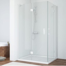 Душевой уголок Vegas Glass AFA-F 110*80 01 01 L профиль белый, стекло прозрачное 