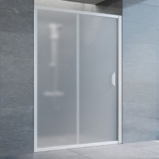Душевая дверь в нишу Vegas Glass ZP 135 01 10 профиль белый, стекло сатин 