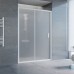 Душевая дверь в нишу Vegas Glass ZP 135 01 10 профиль белый, стекло сатин